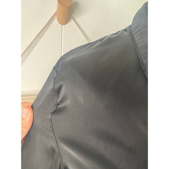 Wilfred Silky Black Tie Front Button Up Crop Top Size XXS Long Sleeve - Picture 5 of 10